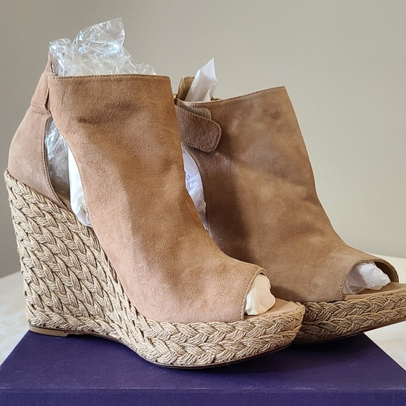 Stuart Weitzman Openhouse Wedge Espadrille NIB - Picture 2 of 9